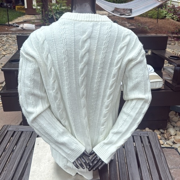 Talbots V neck cable Knit Cardigan sweater EA108 - Picture 7 of 8